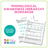 Phonological Awareness Hierarchy Workbook | Activities and