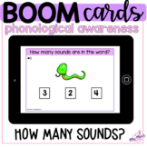 Phonological Awareness: How Many Sounds?: Boom Cards