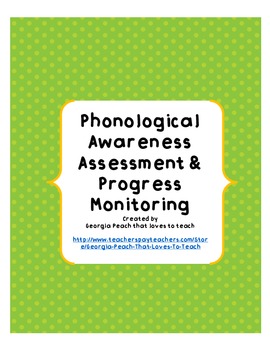 Preview of Phonological Awareness Inventory for RTI & Progress Monitoring