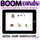 Phonological Awareness: Medial Sound Manipulation: Boom Cards