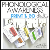 Phonological Awareness NO PREP Intervention Drills On the Go