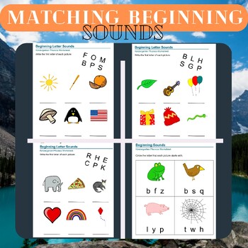 Preview of Phonological Awareness Practice: Matching Beginning Sounds