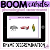Phonological Awareness: Rhyme Discrimination: Boom Cards