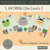 Phonological Awareness - Rhyming Clip Cards 5X5