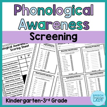 Preview of Phonological Awareness Screening | for Phonology Baselines