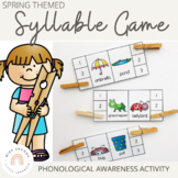 Phonological Awareness: Spring Themed Syllable Center Game