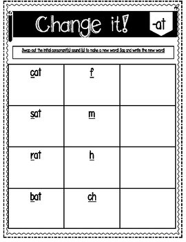 Print & Practice! substituting sounds by Wanna Bee Teacher | TpT