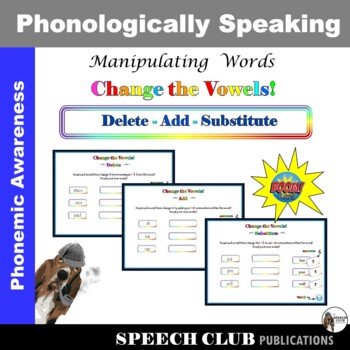 Preview of Phonemic Awareness: Change the Vowel