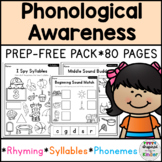 Phonological Awareness Worksheets | Rhyming, Syllables, Ph