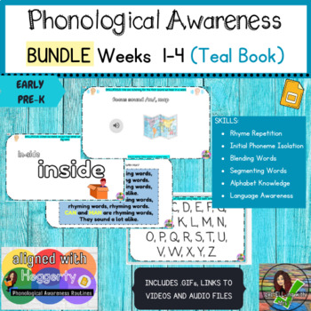 Preview of Phonological Awareness aligned with Heggerty Weeks 1-4 (Pre-k) TEAL Book