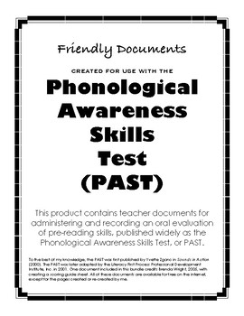Preview of Complete Phonological Awareness and Phonemic Awareness Skills Test