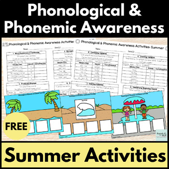 Preview of Summer Phonological & Phonemic Awareness Activities for Reading & Speech Therapy
