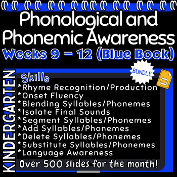 Preview of Phonological/Phonemic Awareness Heggerty Aligned Week 9-12 (KINDERGARTEN) BUNDLE