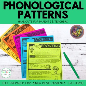 Preview of Phonological Patterns: Handouts for Parents & Teachers