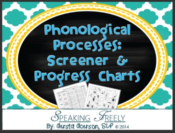 Preview of Phonological Processes Screen & Progress Charts