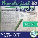 Phonological Snapshot for SLPs - Freebie