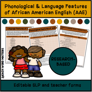 Preview of Phonological and Language Features of African American English (AAE)