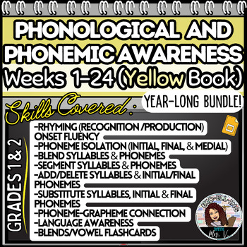Preview of Phonological and Phonemic Awareness Heggerty Weeks 1-24 Complete Bundle