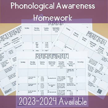Preview of Phonological and Phonemic Awareness Homework