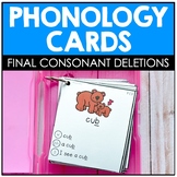 Phonology Cards Final Consonant Deletions For Speech Therapy