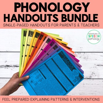 Preview of Phonology Handouts for Speech Therapy – BUNDLE