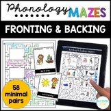 Fronting and Backing Phonology Activities Mazes Speech Therapy