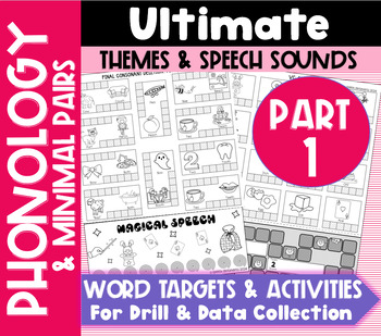 Preview of Phonology/Minimal Pairs: Themed Reinforcer Activity Pages PART 1 - No Prep!