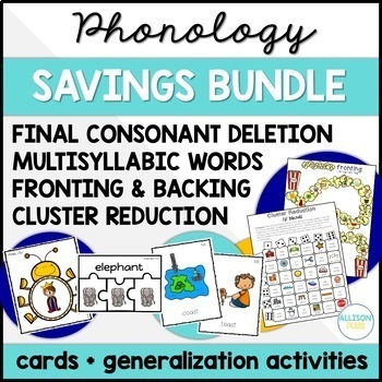 Preview of Phonology Speech Therapy Activities Bundle