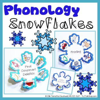 Preview of Phonology Snowflakes: Snowflake Crafts for Phonology