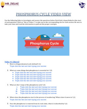 Preview of Phosphorus Cycle - Video View