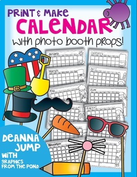 Preview of Photo Booth Calendar with Props  {Gift book}