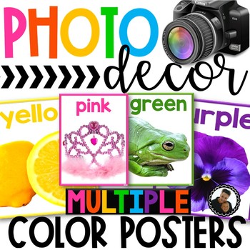 Preview of Photo Classroom Theme Decor - Color Word Posters