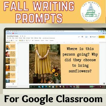 Preview of Photo Fall Writing Prompts | Journal Prompts | Task Cards for Creative Writing 