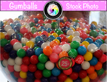 Preview of Stock Photo: Gumballs