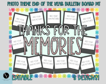 Preview of Photo Theme Memories- End of the Year Bulletin Board Kit