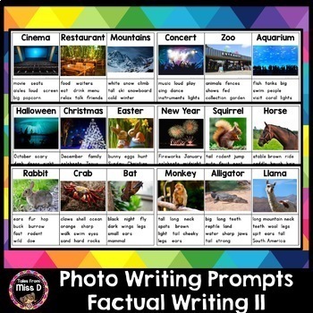 Preview of Photo Writing Prompts