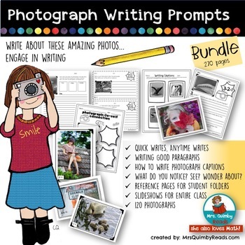 Preview of Photograph Writing Prompts | Writing a Paragraph | Writing | 3rd Grade | ELA
