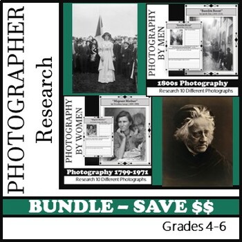 Preview of Photography Legends Bundle: A Research Project on 20 Iconic Photographers