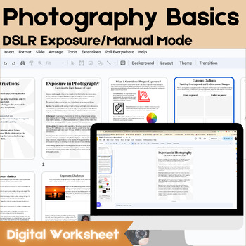 Preview of Photography Basics: Exposure/Manual Mode Worksheet