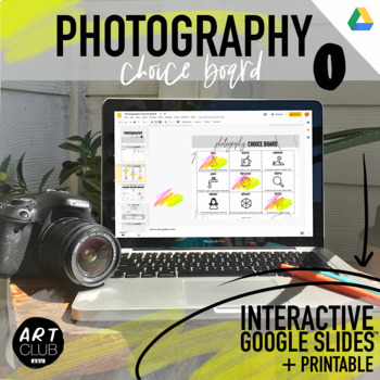 Preview of Photography Choice Board 1 | Interactive Google Slides | Art Distance Learning