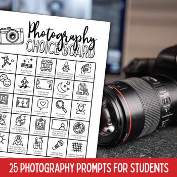 Preview of Photography Choice Board: 25 Creative Prompts for Photo Students