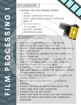 Preview of Photography Darkroom Instructions & Labels