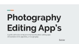 Photography Editing app how-to and review.