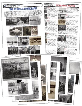 Preview of Photography History: Historical Pictures Fake Photoshop or Real? Worksheet +