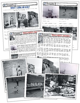 Preview of Photography History Historical "What's Going on Here?" Worksheet Lesson Analysis