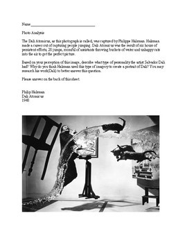 Preview of Photography- Philip Halsman- Dali Atomicus Phot Analysis