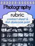 Photography RUBRIC - contact sheet & first darkroom print