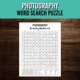 Photography Vocabulary Word Search Puzzle | Photo Class Pr