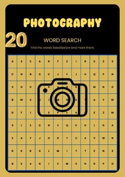 Preview of Photography Word Search Puzzles: Engaging and Educational more than 20 Pages