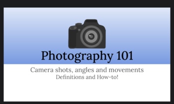 Preview of Photography skills! Easy and simple! power point!